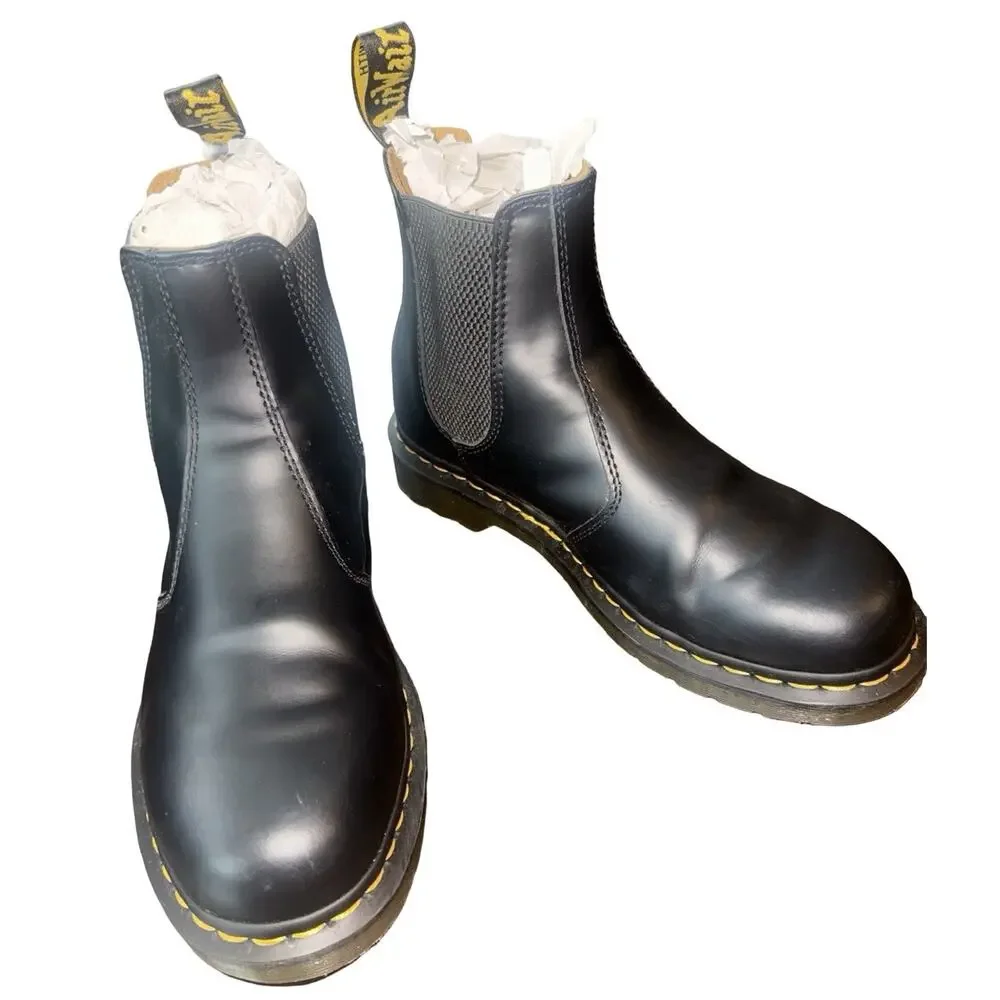 Dr. Martens 2976‎ YS Chelsea Boots Black Smooth Leather US Men’s 9 Women’s 10